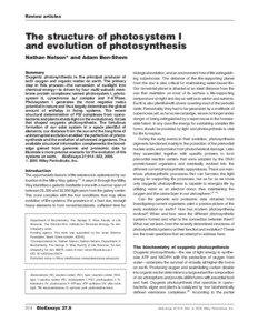 Review articles  The structure of photosystem I