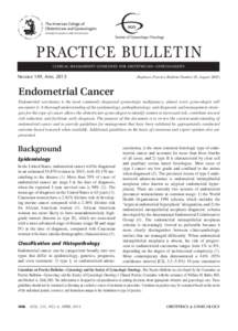 The American College of Obstetricians and Gynecologists WOMEN’S HEALTH CARE PHYSICIANS P RACTICE BULLET IN clinical management guidelines for obstetrician – gynecologists