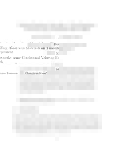 Routing Hazardous Materials on Time-Dependent Networks using Conditional Value-at-Risk Changhyun Kwon∗ Iakovos Toumazis