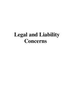 Legal and Liability Concerns R I= I 
