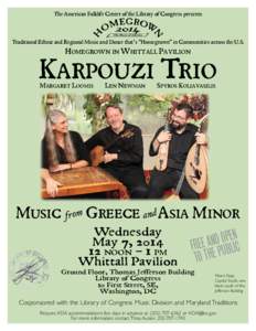 Karpouzi Trio: Music from Greece and Asia Minor