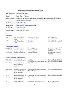 Microsoft Word - podolsky CV[removed]for DGHSM website