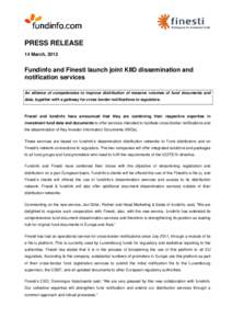 Microsoft Word - fundinfo and FINESTI_press release_14doc