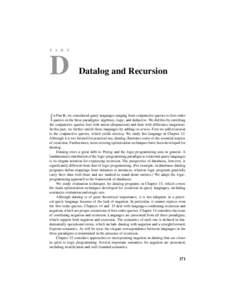 P A R T  D Datalog and Recursion