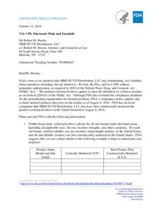 IHCTOA Unauthorized Marketing Letter.MMS ECVD Distribution LLC