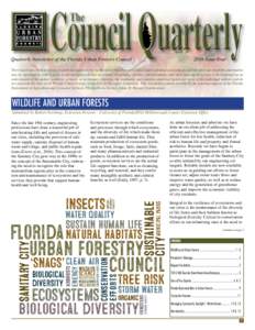 Council Quarterly The Quarterly Newsletter of the Florida Urban Forestry Council			  2016 Issue Four