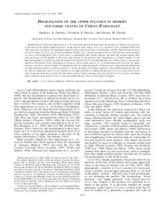 American Journal of Botany 85(2): 273–[removed]DEGRADATION