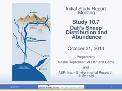 Initial Study Report Meeting Study 10.7 Dall’s Sheep Distribution and