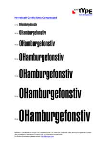 Helvetica / Type foundries / Hornberger / Garbage / Mergenthaler Linotype Company / Digital typography / Typography / Graphic design
