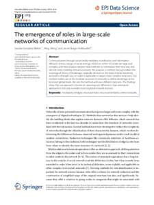 González-Bailón et al. EPJ Data Science 2014, 3:32 http://www.epjdatascience.com/contentREGULAR ARTICLE  Open Access
