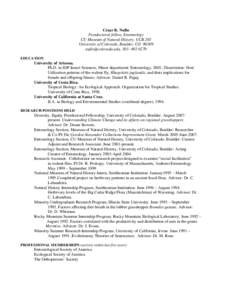 Rhagoletis / Trypetinae / Organization for Tropical Studies / Ecology and Evolutionary Biology / Boulder /  Colorado / Juglans