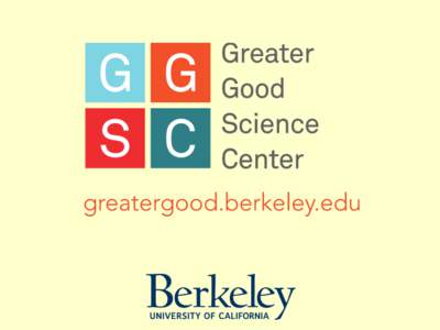 The Science of a Meaningful Life: Feeling Good by Doing Good February 19, 2015 Jason Marsh Director of Programs