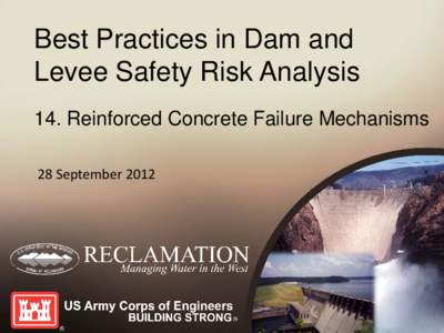 Best Practices in Dam and Levee Safety Risk Analysis 14. Reinforced Concrete Failure Mechanisms 28 September 2012  Introduction
