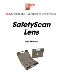 SafetyScan Lens User Manual Contents Introduction