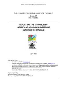 IBFAN – International Baby Food Action Network  THE CONVENTION ON THE RIGHTS OF THE CHILD Session 57 May-June 2011