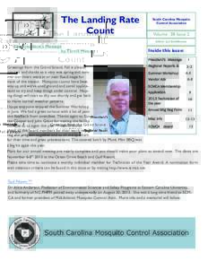 The Landing Rate Count South Carolina Mosquito Control Association