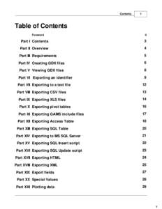 Contents  1 Table of Contents Foreword