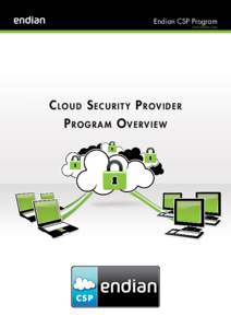 Endian CSP Program www.endian.com Cloud Security Provider Program Overview