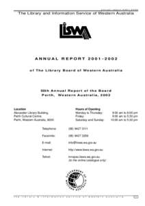 annual reportThe Library and Information Service of Western Australia ANNUAL REPORT