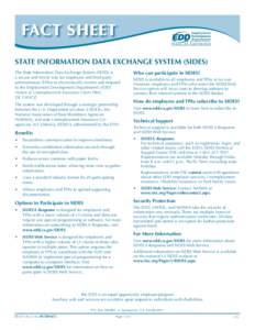 State Information Data Exchange System (SIDES) (DE 8714S)