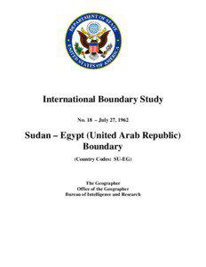 IBS No[removed]Sudan (SU) & Egypt (EG) 1962