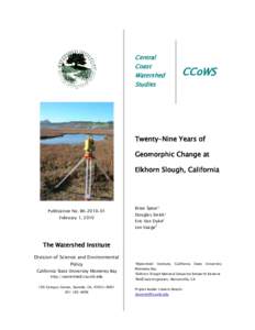 Central Coast Watershed Studies  CCoWS