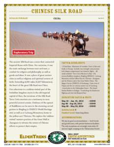 Chinese Silk Road Detailed Itinerary china  Dec 04/14