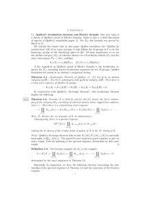 5. Lecture[removed]Quillen’s localization theorem and Bloch’s formula. Our next topic is a sketch of Quillen’s proof of Bloch’s formula, which is also a a brief discussion