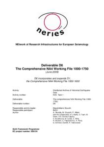 Deliverable 6 - The Comprehensive NA4 Working File