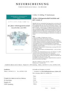 NEUERSCHEINUNG C     — .   J. Kobes / K. Ruﬃng / W. Spickermann 20 Jahre Arbeitsgemeinscha Geschichte und EDV (