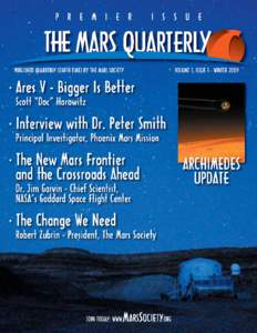 The Mars Quarterly www.MarsSociety.org 1  Transition