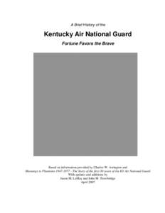 Microsoft Word - History of the Kentucky Air National Guard.doc