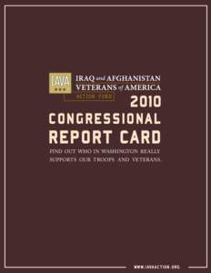 2010 CONGRESSIONAL REPORT CARD REPORT CARD