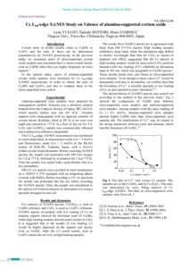 Photon Factory Activity Report 2004 #22 Part BSurface and Interface 9A/2003G248  Ce LIII-edge XANES Study on Valence of alumina-supported cerium oxide