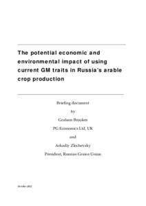 Impact of GM crop traits in Russia