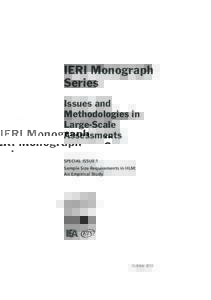 IERI Monograph Series Issues and Methodologies in Large-Scale Assessments
