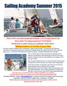 Ottawa / Sailing / Yacht club / Long Beach Yacht Club / Yacht / Boating / Yachting / Sport in Ottawa