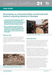 CASE STUDY  Developing an environmentally sound lead-acid battery recycling industry in Senegal •	 In partnership with the Senegal government and international agencies the International Lead