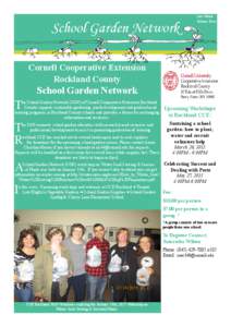 School Garden Network  Late Winter Volume Three  Cornell Cooperative Extension