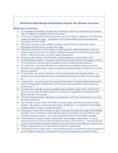 USFWS West Indian Manatee Reclassification Proposal- Peer Reviewer Summaries Nilda Jimenez- Puerto Rico  