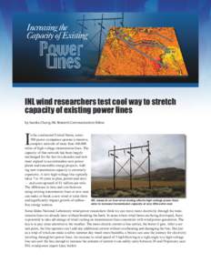INL wind researchers test cool way to stretch capacity of existing power lines by Sandra Chung, INL Research Communications Fellow I