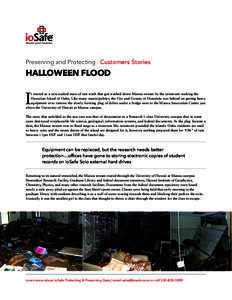Preserving and Protecting | Customers Stories  HALLOWEEN FLOOD I