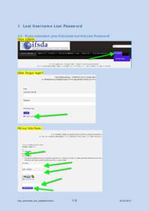 IFSDA user guide  1 Lost Username Lost Password 1.1 If you remember your Username but lost your Password: Click LOGIN