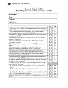 LOTO Annual Inspection Checklist