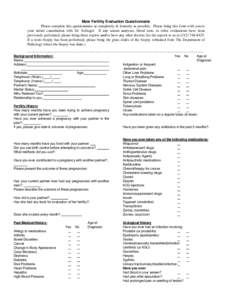 Microsoft Word - Male Infertility PS questionaire - updateddoc