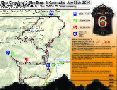 Clear Directional Drilling Stage 1: Kananaskis - July 26th, 2014 Stage: 40km Elevation Gain: 1800m  Timed Descent: 2km, 200m descending