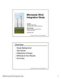 Minnesota Wind Integration Study - December 2006