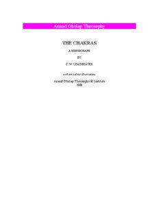 Anand Gholap Theosophy THE CHAKRAS A MONOGRAPH