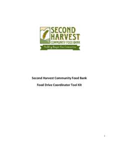 Second Harvest Community Food Bank Food Drive Coordinator Tool Kit 1  Why Host a Food Drive?
