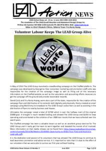 Volunteer Labour Keeps The LEAD Group Alive